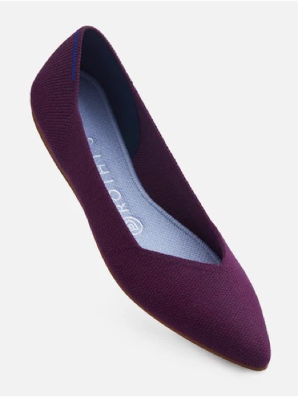 Rothy’s Pointed Knit Ballet Flat - Aubergine